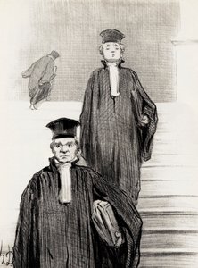 Oikeuspalatsin pääportaiden tapaus, 1848. tekijältä Honoré Daumier