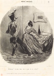 Onneton! haluatko siis tappaa lastesi isän? tekijältä Honoré Daumier