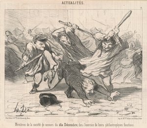 Joulukuun 10. päivän Apuyhdistyksen jäsenet... tekijältä Honoré Daumier