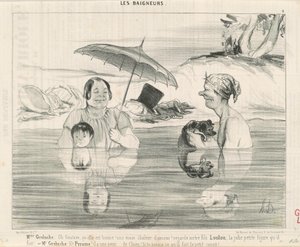 Rouva Greluche: Oi Gustave, kuinka hyvää se on! tekijältä Honoré Daumier