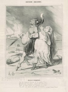 Voittaja Menelaus tekijältä Honoré Daumier