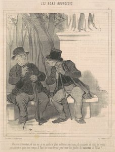 Mossieu Rabourdeau ... En enää puhu politiikasta kanssasi .. tekijältä Honoré Daumier
