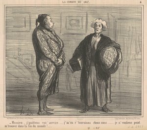 Mossieu, jätän palveluksesi... tekijältä Honoré Daumier