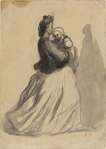 Äiti ja Vauva tekijältä Honoré Daumier