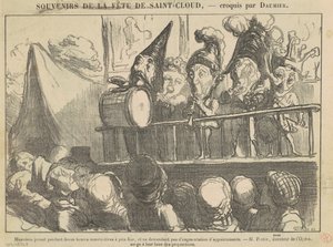 Muusikot soittavat kaksitoista tuntia... tekijältä Honoré Daumier