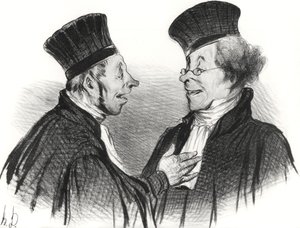 Rakkaani! Pyöritit... ihailtavasti. Se teki todella pysyvän vaikutuksen!, 1838. tekijältä Honoré Daumier