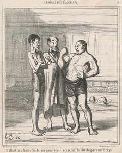 Käyn vain kylmissä kylvyissä... tekijältä Honoré Daumier