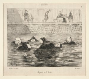 Seinen Nayades, Les Baigneuses tekijältä Honoré Daumier