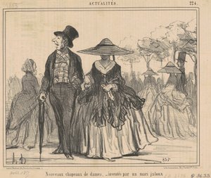 Uudet naisten hatut... tekijältä Honoré Daumier