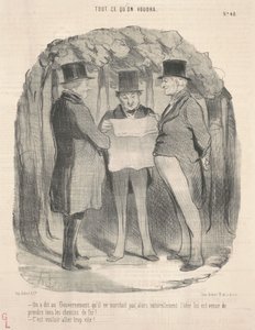 Hallitukselle kerrottiin, että se ei toimi... tekijältä Honoré Daumier