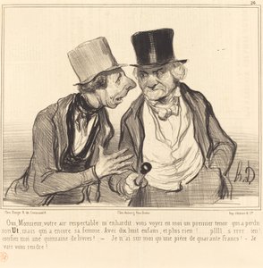 Kyllä, herra, kunnioitettava ilmanne rohkaisee minua... tekijältä Honoré Daumier
