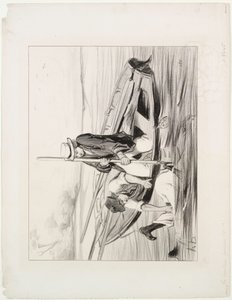 Parisian Boatmen, levy 14: Mies yli laidan tekijältä Honoré Daumier