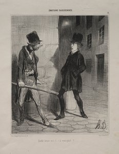 Parisian Emotions, levy 11: Paljonko kello on, 24. marraskuuta 1839. tekijältä Honoré Daumier