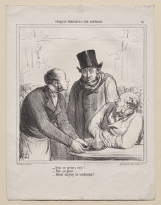 Parisian Sketches, levy 16: Et ota mitään? tekijältä Honoré Daumier