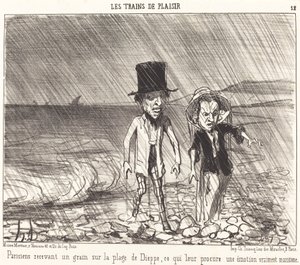 Pariisilaiset saavat viljaa... tekijältä Honoré Daumier