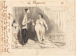 Kunniasana, rouva Frenouillet... tekijältä Honoré Daumier