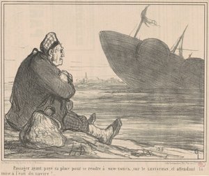 Matkustaja, joka maksoi... päästäkseen New Yorkiin tekijältä Honoré Daumier
