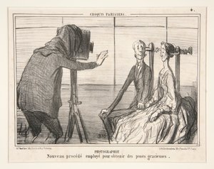 Valokuvaus. Uusi prosessi, jolla saadaan aikaan siroja asentoja pariisilaisista luonnoksista tekijältä Honoré Daumier