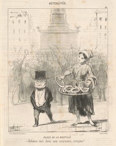 Bastillen paikka tekijältä Honoré Daumier