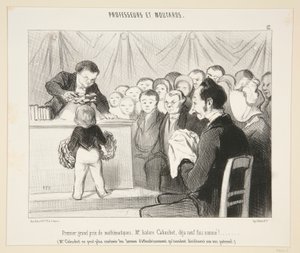 Ensimmäinen matematiikan pääpalkinto, herra Isidore Cabuchet?. #12 Professorit ja sinapit tekijältä Honoré Daumier