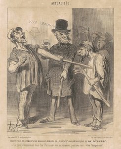 Edu ... jäsenelle ... 10. joulukuuta ... tekijältä Honoré Daumier