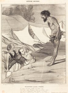 Ulyssen esitys Nausicalle tekijältä Honoré Daumier
