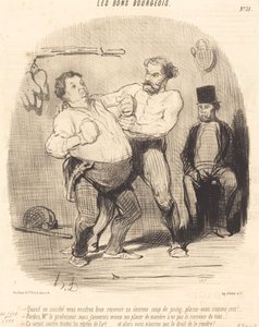 Kun yhteiskunnassa haluaisit saada... iskun... tekijältä Honoré Daumier