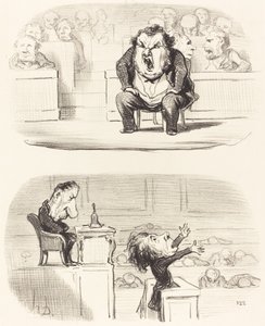 Kun tylsä ​​puhuja ottaa puhujakorotuksen tekijältä Honoré Daumier