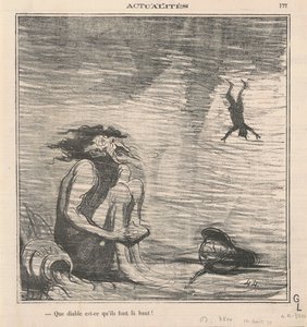 Mitä helvettiä he siellä tekevät! tekijältä Honoré Daumier