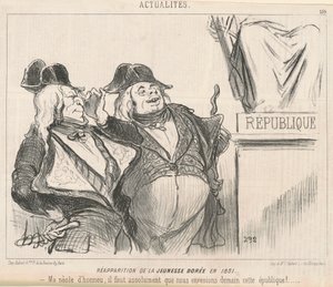 Kultaisen nuorten ilmestyminen uudelleen vuonna 1851 tekijältä Honoré Daumier