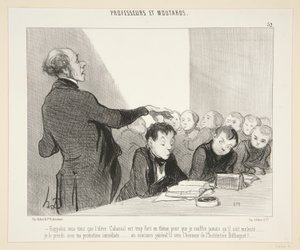 Muista kaikki, että oppilas Cabussol.. - #32 of Professors and Moutards tekijältä Honoré Daumier