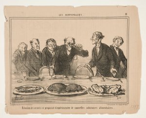Tiedemiesten kokous, joka ehdottaa tekijältä Honoré Daumier