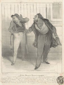 Robert Macaire matkavirkailija tekijältä Honoré Daumier