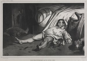 Rue Transnonain, 15. huhtikuuta 1834, 1834. tekijältä Honoré Daumier