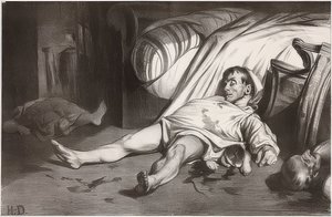 Rue Transnonain, 15. huhtikuuta 1834. 1834 tekijältä Honoré Daumier