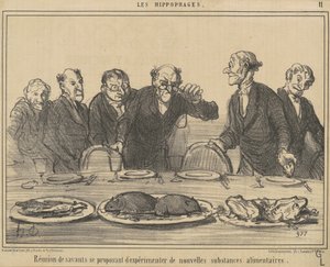 Tiedemiesten kokous, joka ehdottaa... tekijältä Honoré Daumier