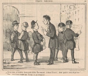 Jos haluat, ostan sinulle kaksisataa marmoria... tekijältä Honoré Daumier