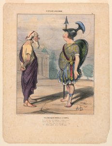 Telemachus palasi hyveeseen tekijältä Honoré Daumier
