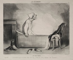 The Bathers, levy 12: The Hot Bath, 28. lokakuuta 1839. tekijältä Honoré Daumier