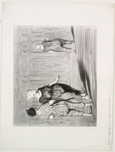 The Bathers, levy 15: Se on taas hän, kaunis muoti, Madame Coquardeau!, 1847. tekijältä Honoré Daumier