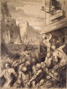 Kaupungin tuho, 1800-luvun puoliväli tekijältä Honoré Daumier