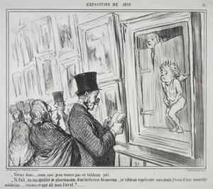 Vuoden 1859 näyttely (levy 11): Tule tänne, ystäväni, en pidä tätä maalausta kauniina tekijältä Honoré Daumier