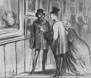 Näyttely 1859 levy 8: Taidemaalari, jolla oli maalaus kieltäytyi..., 1859. tekijältä Honoré Daumier