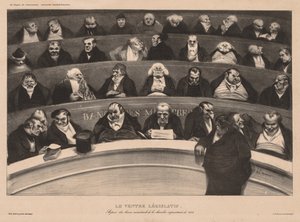 The Monthly Association plate 18: The Legislative Belly, 1834. tekijältä Honoré Daumier