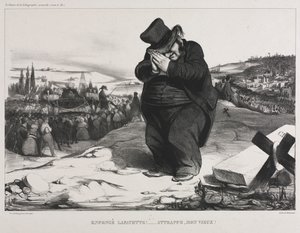 The Monthly Association plate 22: Failed Lafayette! Se palvelee sinua oikein, vanha ystäväni!, 1834. tekijältä Honoré Daumier