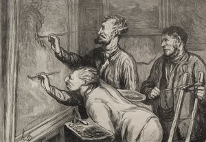 Maalarit: Viimeinen siveltimen veto, vuoden 1868 näyttely. tekijältä Honoré Daumier