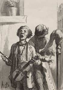 The Singers: Street Singers. tekijältä Honoré Daumier