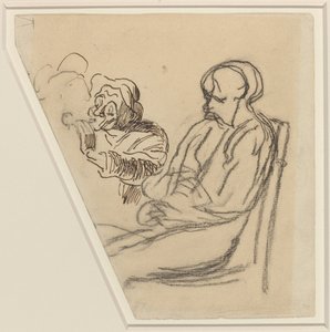 Tupakoitsija tekijältä Honoré Daumier