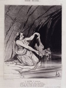 Akilleuksen kaste - kirjassa "" Charivari "" v.1840 - Honore Daumier tekijältä Honoré Daumier