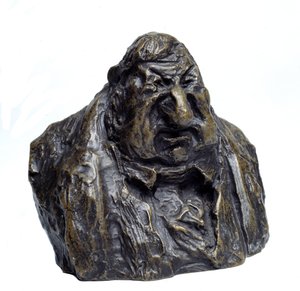 "Celebrites du Juste Milieun" rintakuvat ovat Jean Marie Fruchardin (1786 - 1872), varajäsenen, karikatyyri. Le Degout personified "Honore Daumierin (1808-1879) veistos 1800-luvulla Musee des Beaux Arts, Palais Longchamp, Marseille. tekijältä Honoré Daumier